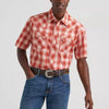 Wrangler Mens Retro® Sawtooth Pocket Western Snap Shirt Burnt Orange - 112374755