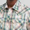 Wrangler Mens Retro® Sawtooth Pocket Western Snap Shirt Grass - 112374757