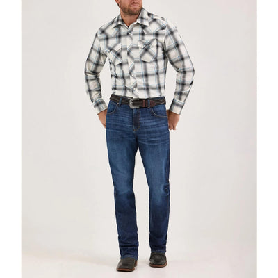 Wrangler Mens Retro® Sawtooth Western Shirt Cream Contrast - 112369552