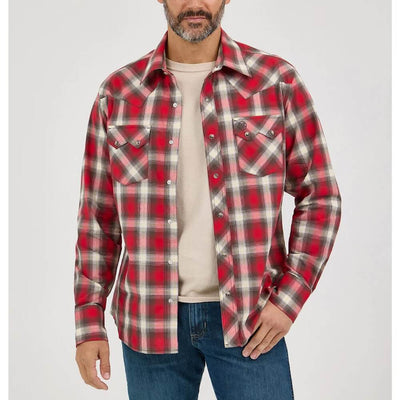 Wrangler Mens Retro Sawtooth Western Snap Shirt - 112369521