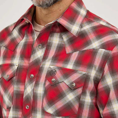 Wrangler Mens Retro Sawtooth Western Snap Shirt - 112369521