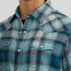 Wrangler Mens Retro Western Plaid Shirt