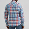 Wrangler Mens Retro Western Plaid Shirt Blue Sunrise - 112374998