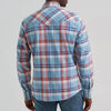 Wrangler Mens Retro Western Plaid Shirt Blue Sunrise - 112374998