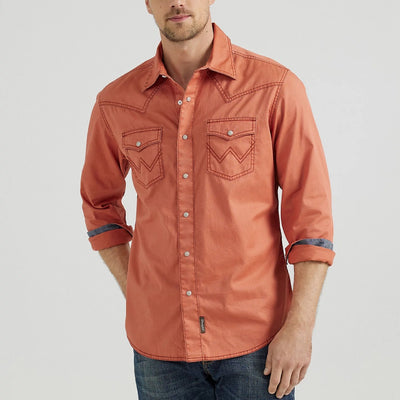 Wrangler Mens Retro Western Snap Shirt