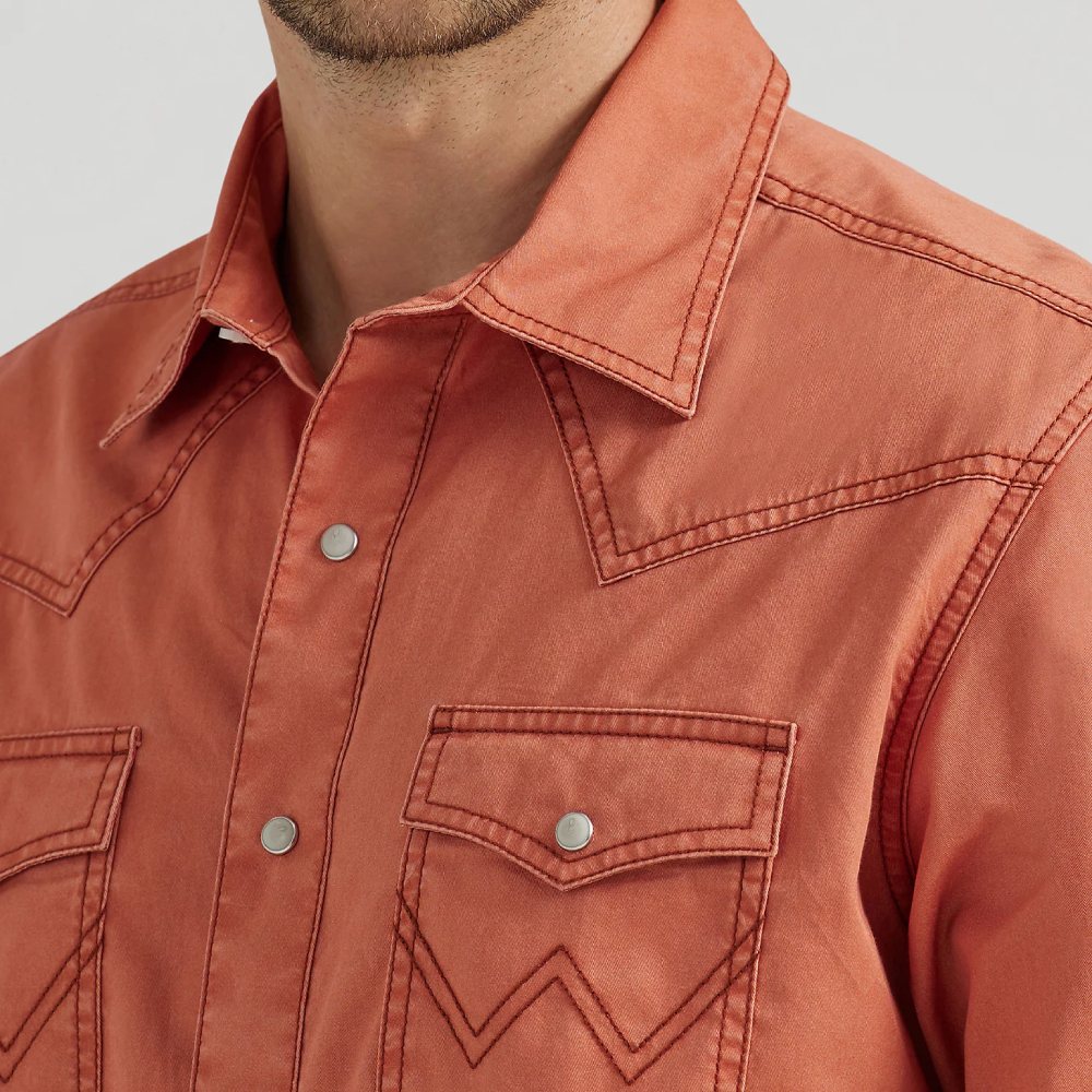 Wrangler Mens Retro Western Snap Shirt