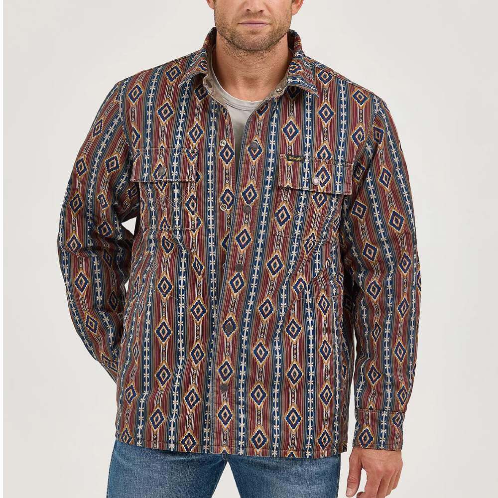 Wrangler Mens Reversible Quilted Shirt Jacket