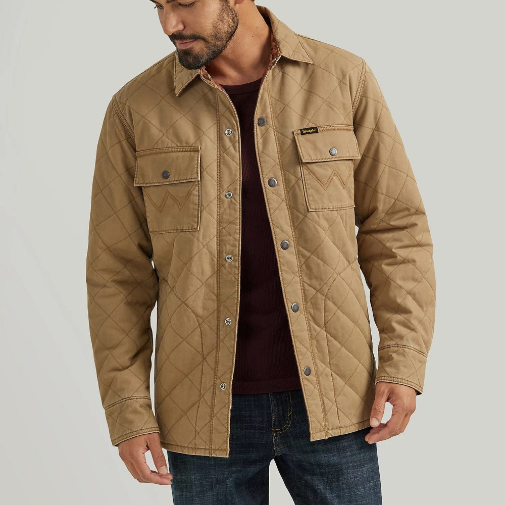 Wrangler Mens Reversible Quilted Shirt jacket