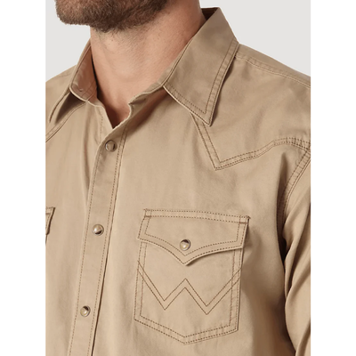 Wrangler Mens Rock Contrast Trim Shirt - 10MVR502T