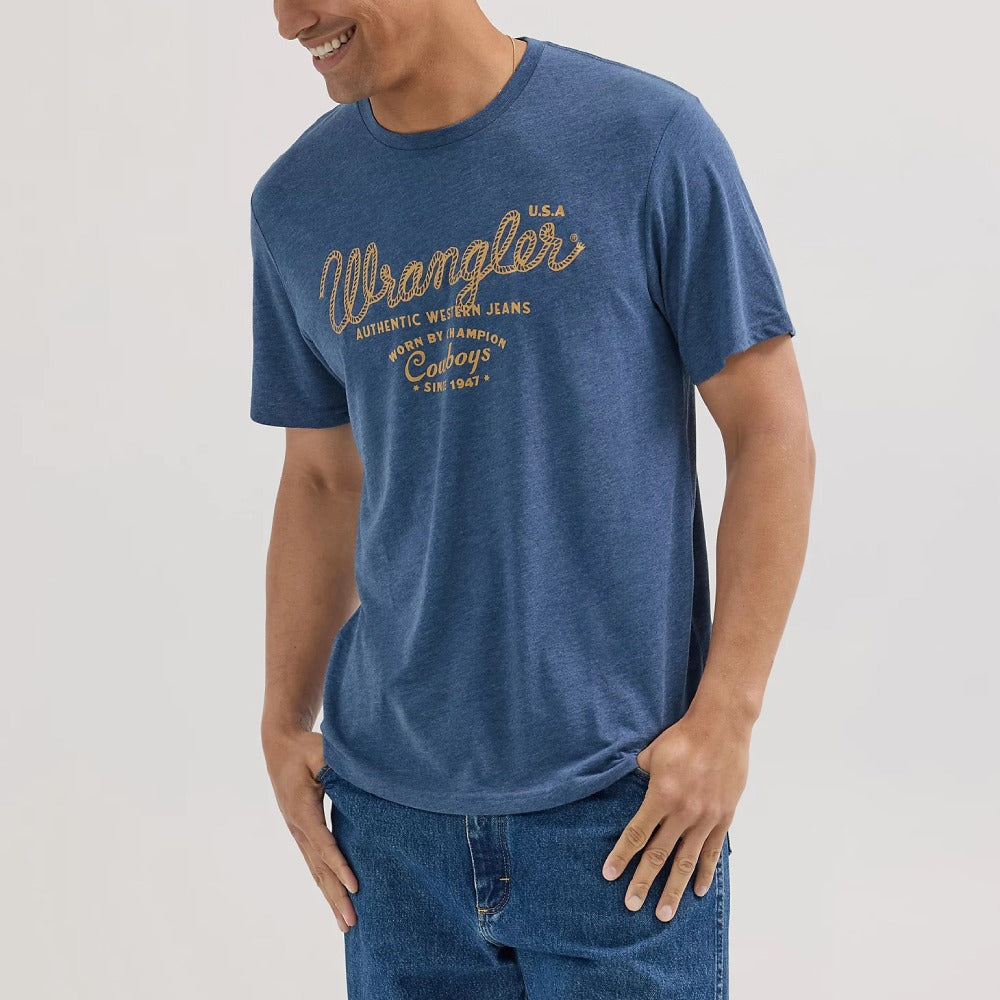 Wrangler Mens Rope Emblem Graphic T-Shirt