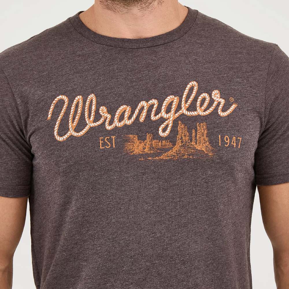 Wrangler Mens Rope Emblem Graphic T-Shirt