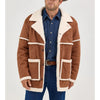 Wrangler Mens Sherpa Faux Suede Cowboy Jacket