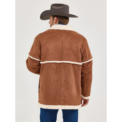 Wrangler Mens Sherpa Faux Suede Cowboy Jacket