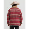 Wrangler Mens Sherpa Jacquard Wrange Jacket Biking Red - 112381948
