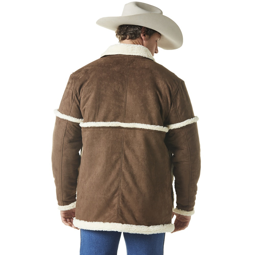 Wrangler Mens Sherpa Suede Cowboy Jacket