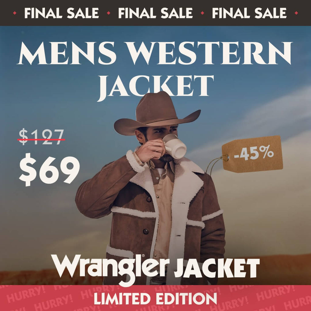 Wrangler Mens Sherpa Faux Suede Cowboy Jacket