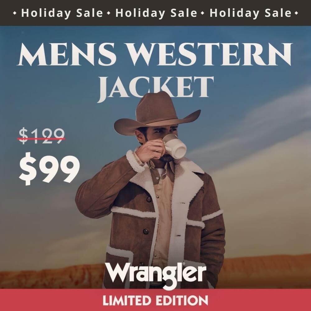 Wrangler Mens Sherpa Faux Suede Cowboy Jacket