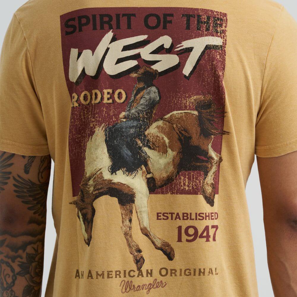 Wrangler Mens Mineral Wash Back Graphic T-Shirt