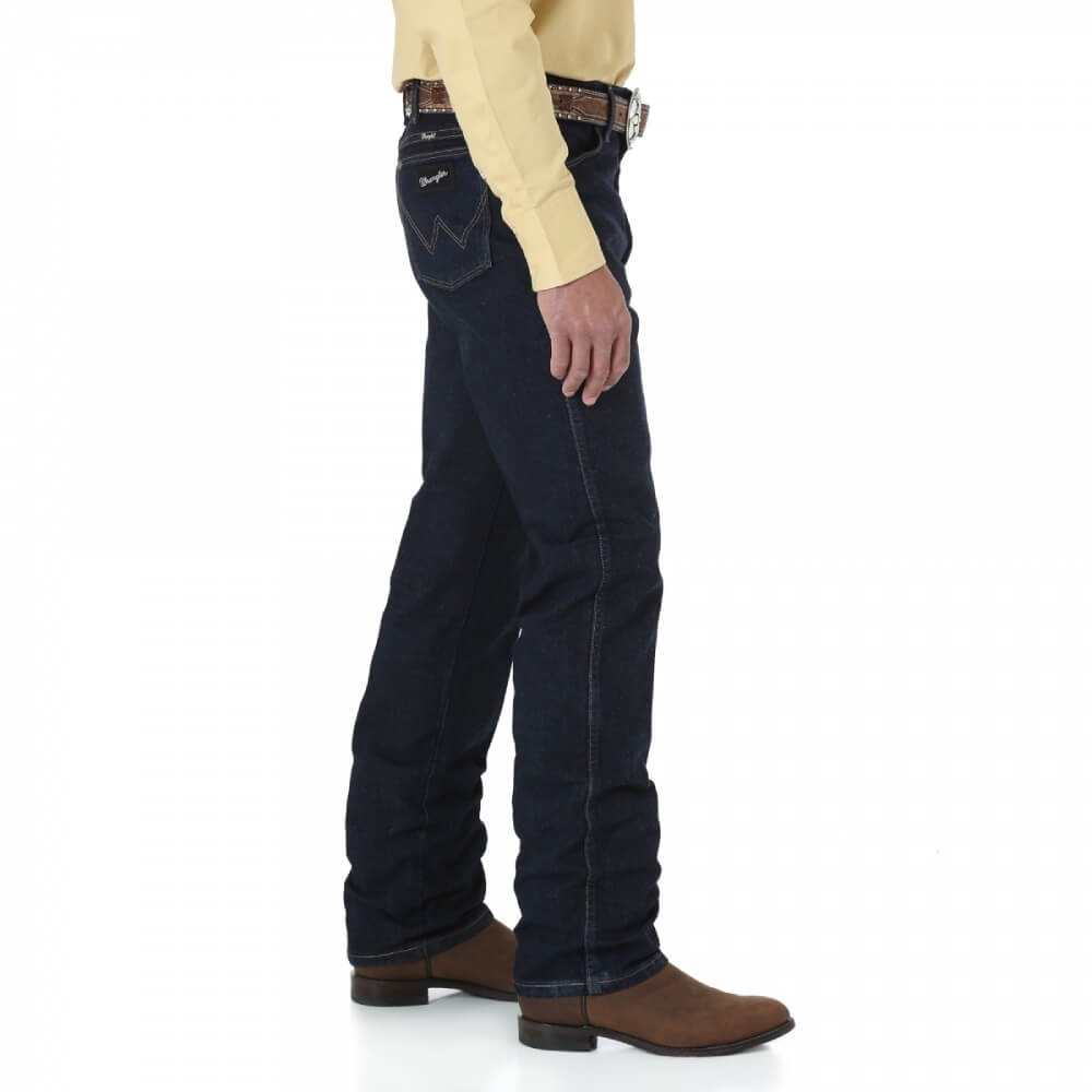 Wrangler Men's Cowboy Cut Silver Edition Slim Fit Jeans - 933SEDD, Dark Denim, Bootcut