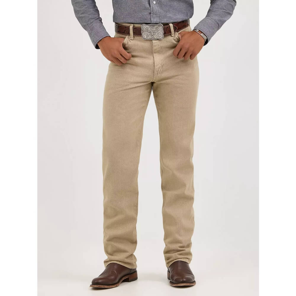 Wrangler Mens Slim Fit Cowboy Cut Jeans Prewashed Tan - 0936TAN