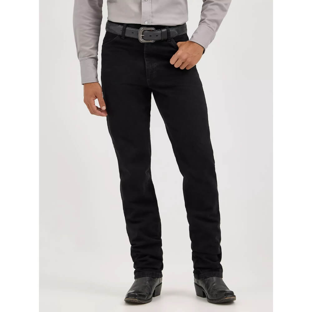 Wrangler Mens Slim Fit Cowboy Cut Jeans Shadow Black - 0936WBK