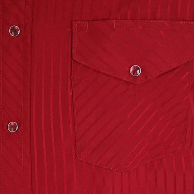 Wrangler Mens Sport Western Snap Dobby Stripe Shirt - 75740WN