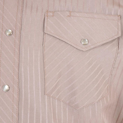 Wrangler Mens Sport Western Snap Dobby Stripe Shirt - 75742TN