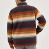 Wrangler Mens Striped Quarter-Zip Pullover