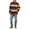 Wrangler Mens Striped Quarter-Zip Pullover