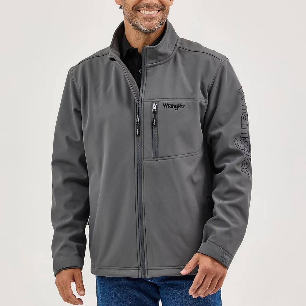 Wrangler Mens Trail Jacket Dark Shadow Gray - 112368268