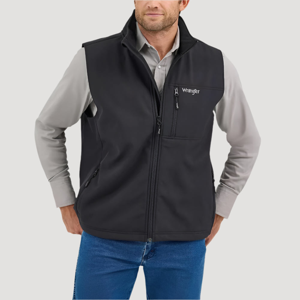Wrangler Mens Trail Vest Black - 112368286