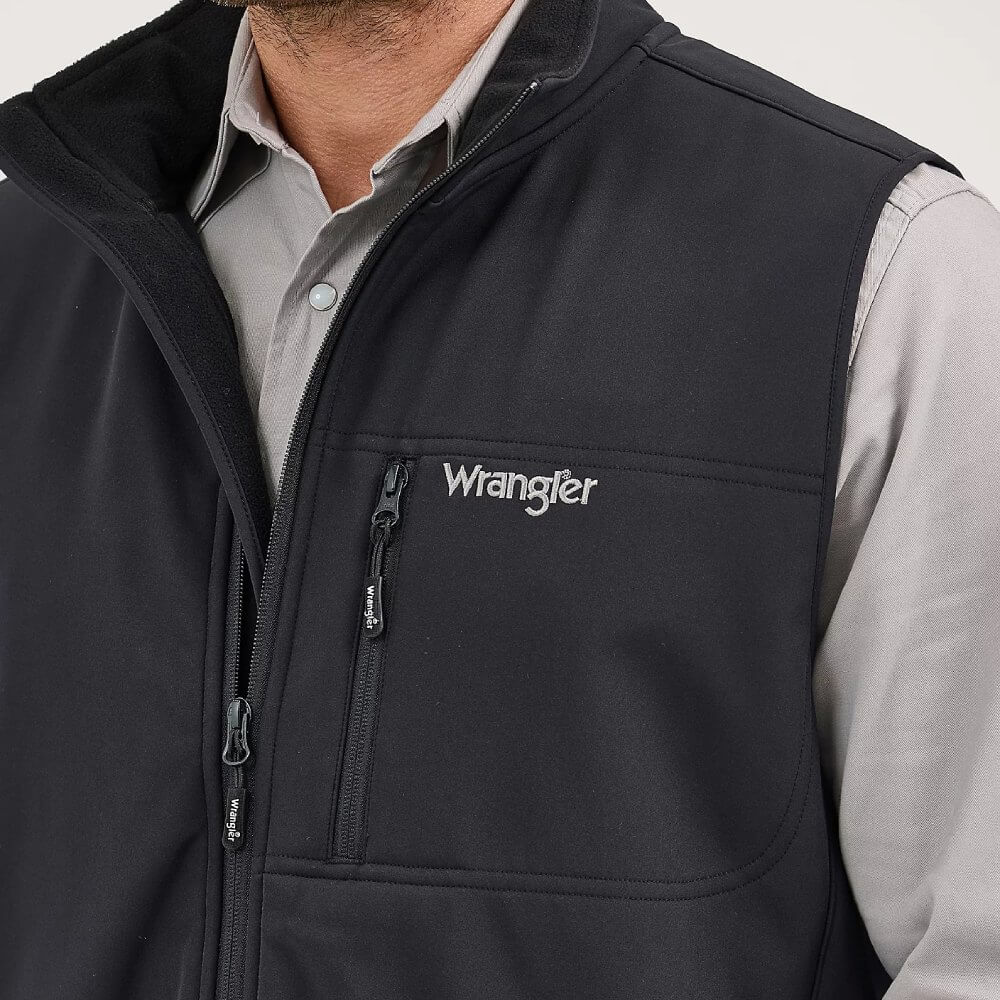 Wrangler Mens Trail Vest Black - 112368286