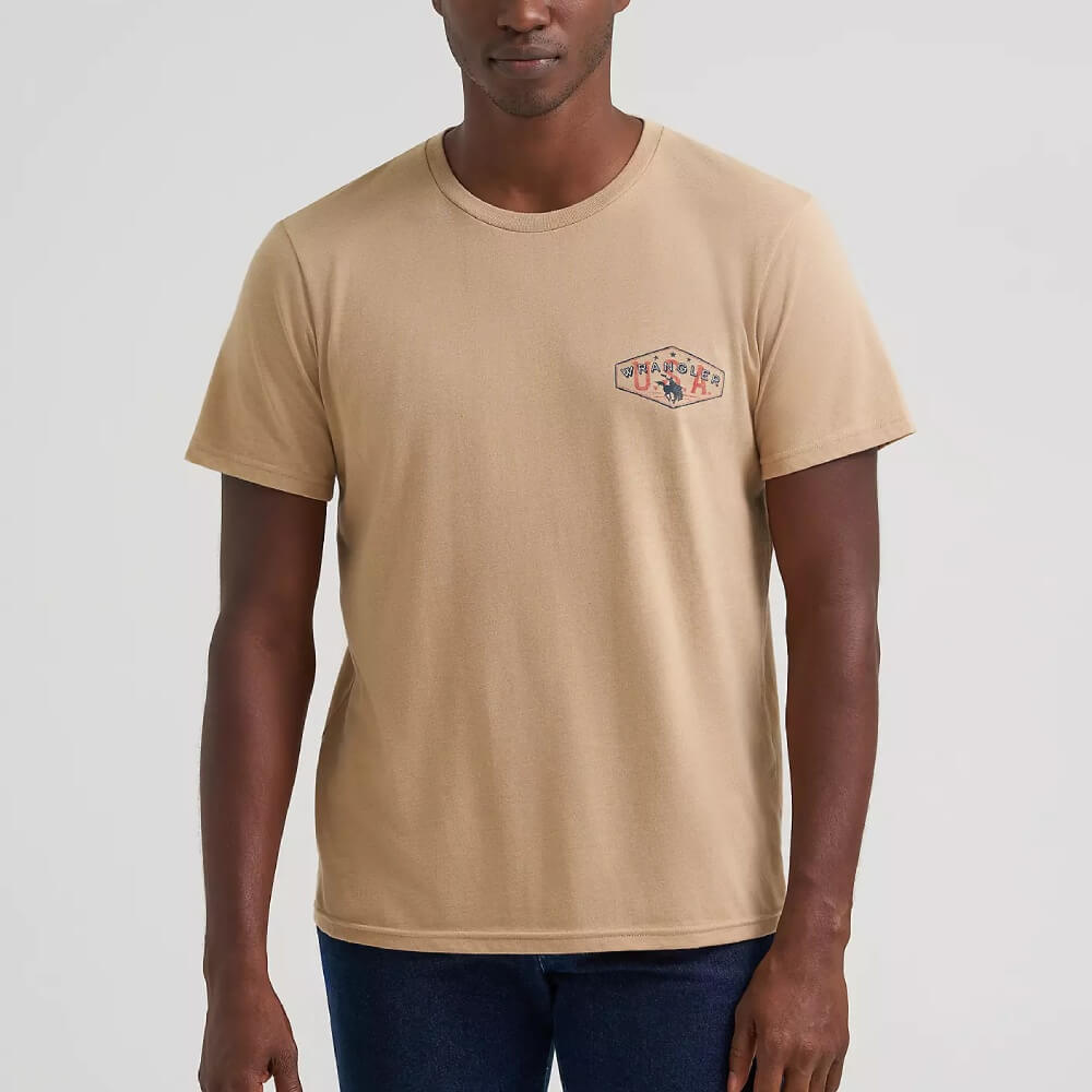 Wrangler Mens USA Rope Back Graphic T-Shirt