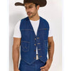 Wrangler Mens Unlined Denim Vest Prewashed - 74130PW