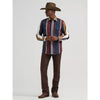 Wrangler Mens Vintage-Inspired Brushpopper Western Shirt Midnight Oak - 112381998