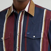 Wrangler Mens Vintage-Inspired Brushpopper Western Shirt Midnight Oak - 112381998