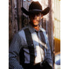 Wrangler Mens Vintage-Inspired Brushpopper Western Shirt Smoky Stripes - 112381996