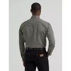 Wrangler Mens Vintage-Inspired Brushpopper Western Shirt Smoky Stripes - 112381996