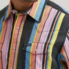 Wrangler Mens Vintage-Inspired Western Shirt Candy Stripe - 112374803