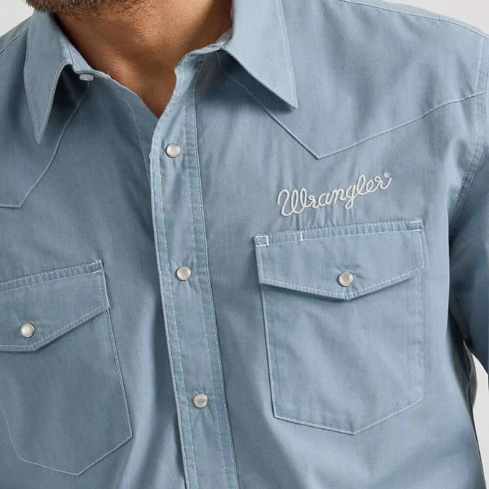 Wrangler Mens Vintage-Inspired Western Workshirt