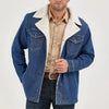 Wrangler Mens Western Denim Jacket Medium Wash - 112367618