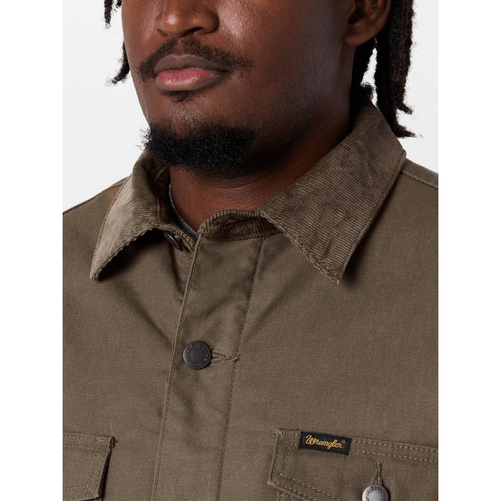 Wrangler Mens Western Lined Barn Coat Morel - 112367636