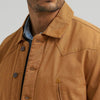 Wrangler Mens Western Lined Canvas Barn Coat Brown Sugar - 112381924
