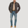 Wrangler Mens Western Lined Zip Front Barn Coat Raven - 112367620