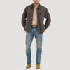 Wrangler Mens Western Lined Zip Front Barn Coat