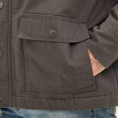 Wrangler Mens Western Lined Zip Front Barn Coat
