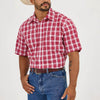 Wrangler Mens Western Snap Plaid Shirt