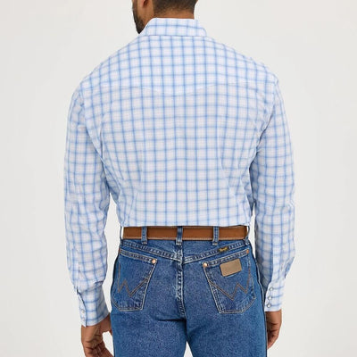 Wrangler Mens Western Snap Plaid Shirt