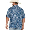 Wrangler Mens Western Snap Shirt Blue