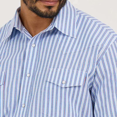 Wrangler Mens Western Snap Stripe Shirt